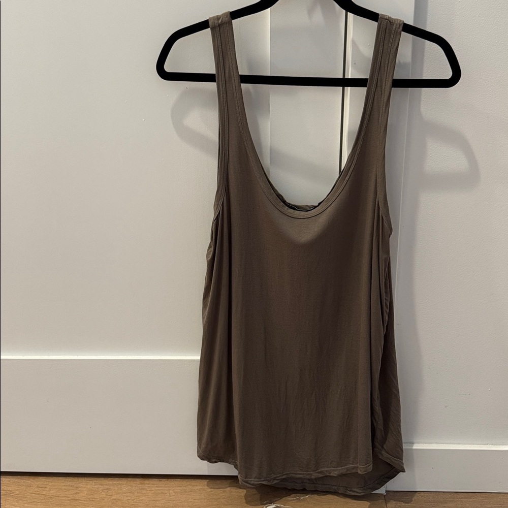 James Perse Taupe Sleeveless Tank Top